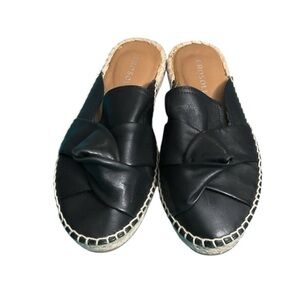 AEROSOLES “Oakfield” Black Espadrille Mules